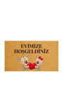 Evimize Hoşgeldiniz, Kapı Önü Paspası, Desenli Paspas, Dijital Baskı Paspas