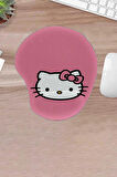 Damla, Hello Kitty, Bilek Destekli, Konforlu Mouse Pad, Pembe Mouse Pad, Bilgisayar Aksesuarı