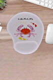 Damla, Cancer, Yengeç Burcu Sembolü, Bilek Destekli, Konforlu Mousepad, Oyuncular İçin Mousepad, Bilgisayar Laptop Aksesuarı