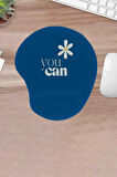 Damla, You Can, Papatya, Desenli bilek Destekli Konforlu Mousepad, Kaymaz Oyuncular için bilgisayar faresi pedi, laptop aksesuarı