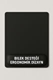 Dikdörtgen, E harfi, bilek destekli konforlu mouse pad, bilgisayar faresi pedi, kaymaz taban mouse pad