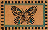 Kelebek, Butterfly Desen, Çzigili Paspas, Desenli Dayanıklı Kapı Önü Paspası, Dış Kapı Paspas, ev eşyası, çeyiz paspas
