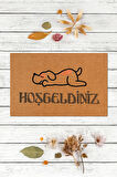 Hoşgeldiniz, Köpek Deseni, Uyuyan Köpek, Renkli Kapı Önü PASPASI, dikdörtgen paspas, çeyiz eşyası, ev hediyesi paspas