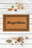 Hoşgeldiniz, Kareli, Kare Desenli Paspas, Dış Kapı Önü Paspası, Dayanıklı Uzun Ömürlü Paspas, Ev eşyası