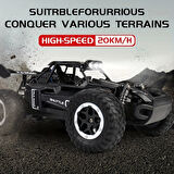 1:16 Off Road Şarjlı RC Uzaktan kumandalı SİYAH Arazi Aracı 5 Kanallı Tek Bataryalı 20 Km/s Hızında Hediyelik Oyuncak