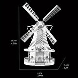 DIY 3D Metal Puzzle Bulmaca HOLLANDA YEL DEĞİRMENİ 14+ yaş üstü Hediyelik model