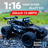 RC Off-Road Araç, 2.4GHz Kablosuz Uzaktan Kumanda, Pille Çalışan Çift 500mAh Şarj Edilebilir Lityum, USB Şarj