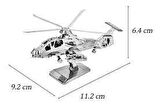 ABD KOMANCİ HELİKOPTER 3D Metal Maket Bulmaca Puzzle modeli kitleri DIY 14+ Yaş 55+ parça