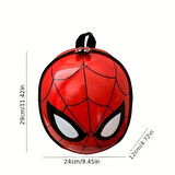 Spider-Man Süper Kahraman Çantası Ayarlanabilir Omuz Askısı, Dayanıklı Kumaş, Kırmızı ve Siyah Tasarım
