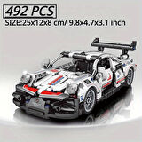 Technic Spor Araba 3D Lego BUILDING BLOCKS 492 Parça 6+ YAŞ Puzzle Çek-Bırak Araba Hediye