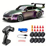 Porsche 911 Polarize Renkli 1:24 Drift 4X4 Şarjlı RC Uzaktan Kumandalı 20 Km/s Hızında Hediyelik Oyuncak