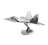 DIY 3D Metal Puzzle F22 Raptor Savaş Uçağı  Hediyelik Maket 14+ Yaş