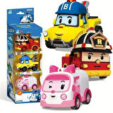 Robocar Poli Sürtmeli İt gitsin 3 lü set Roy - Bucky - Amber Muadil