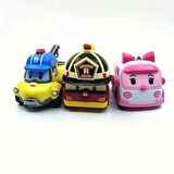 Robocar Poli Sürtmeli İt gitsin 3 lü set Roy - Bucky - Amber Muadil