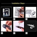 3D Model Metal Puzzle Uçak el yapımı Bulmaca yetişkin çocuk oyuncak tarzı hediye