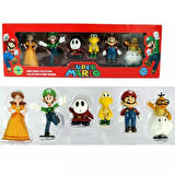 Süper Mario 6'lı Set Mario ,Luigi, Yoshi, Prenses Figür Seti Oyuncaklar