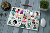 Squid Game Sticker Seti Player 067 Kang Sae-byeok sticker Oyuncu 067 Macbook Defter Sticker Seti