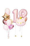 KEDİ KONSEPTLİ 18 YAŞ BALON SET