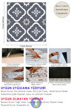 Technojet Kendinden Yapışkanlı Modern Tasarımlı Mutfak Banyo Zemin Duvar Kaplama PVC Karo 30cm×30cm