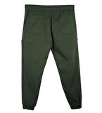Kargo Cepli Büyük Beden Gabardin Jogger Pantolon Haki