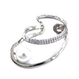 FerizZ 316L Çelik İnci Taşlı Çelik Ear Cuff Küpe UNK-682