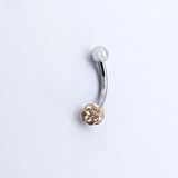 FerizZ 316L Çelik Zirkon Taşlı Top Piercing PRC-205