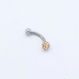 FerizZ 316L Çelik Zirkon Taşlı Top Piercing PRC-205