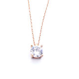 Rose Zirkon Taşlı Gümüş Kolye GK-328