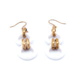 316L Çelik Rose Beyaz Halkalı Kadın Set SET-156