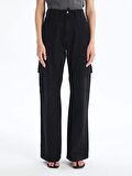 Kargo cep jeans pantolon siyah
