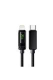 Zuidid Ultimate Upd4160l 20w Lcd Ekranlı Hasır Örgü Type-c To Lightning Hızlı Şarj Ve Data Kablo