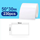 Zuidid 50 x 30 mm Lamine Termal Etiket 230 Adet – Mini Termal Yazıcılar İçin