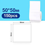 Zuidid 50 x 50 mm Lamine Termal Etiket 150 Adet – Mini Termal Yazıcılar İçin