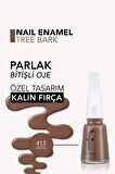 Flormar Nail Enamel Yüksek Pigmentli & Parlak Bitişli Oje Fne-413 Tree Bark