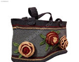 El İşi Güllü Omuz Çantası
