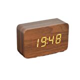 Dijital Çalar Saat Wooden Clock HY009