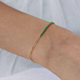 Green Stone Yarı Ataç Bileklik