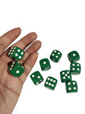 Yeşil Okey Zarı Renkli Masa Oyunları Zarı - 4 Adet