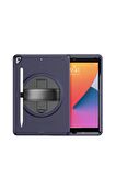 Qpen iPad 10.2 inç (8.nesil)  Uyumlu Hand Strap Tablet Kılıfı 