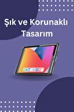 Qpen iPad 10.2 inç (8.nesil)  Uyumlu Hand Strap Tablet Kılıfı 