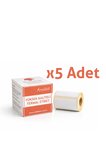5 Adet 40 x 30 mm Beyaz Plastik Termal Etiket 230 Adet Beyaz - Phomemo M Serisi Modellere Uyumludur.