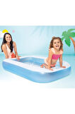 166x100x25 Cm Şişme Yumuşak Tabanlı Dikdörtgen Boğumlu Şime Su Havuzu Oyun Havuzu