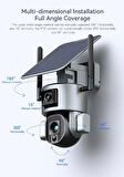 YOOSEE YS-SO20 4G Sim Kartlı Güneş Solar Panelli Bağ Bahçe Tarla Arıcılık 10X Zoom Güvenlik Kamerası