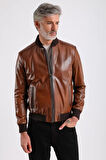 Lucas Erkek Hakiki Bomber Deri Ceket