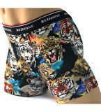 Dijital Baskılı Büyük Beden Likralı Boxer