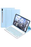 Qpen Samsung Galaxy X200 Tab A8 Uyumlu 10.5 inç Klavyeli Tablet Kılıf