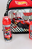 YENİ SEZON LİSANSLI HOT WHEELS ANAOKUL,KALEM VE BESLENME ÇANTASI, 2 KATLI BESLENME KABI İLE 500 ML MATARA SETİ