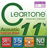 Cleartone Phos-Bronze Custom LIGHT 11-52 Takım Tel Akustik Gitar Teli 011-052