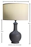 Milet Abajur, Table Lamp, Yükseklik 45 Cm X Çap30
