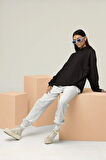 Oversize Unisex Baskısız Basic Hoodie